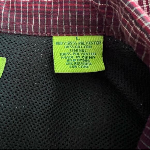 Mountain Dew Outdoor Red Plaid Button Down Shirt Size L - Picture 8 of 9